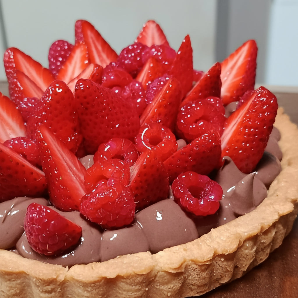 CROSTATA CIOCCOLATO E FRAGOLE