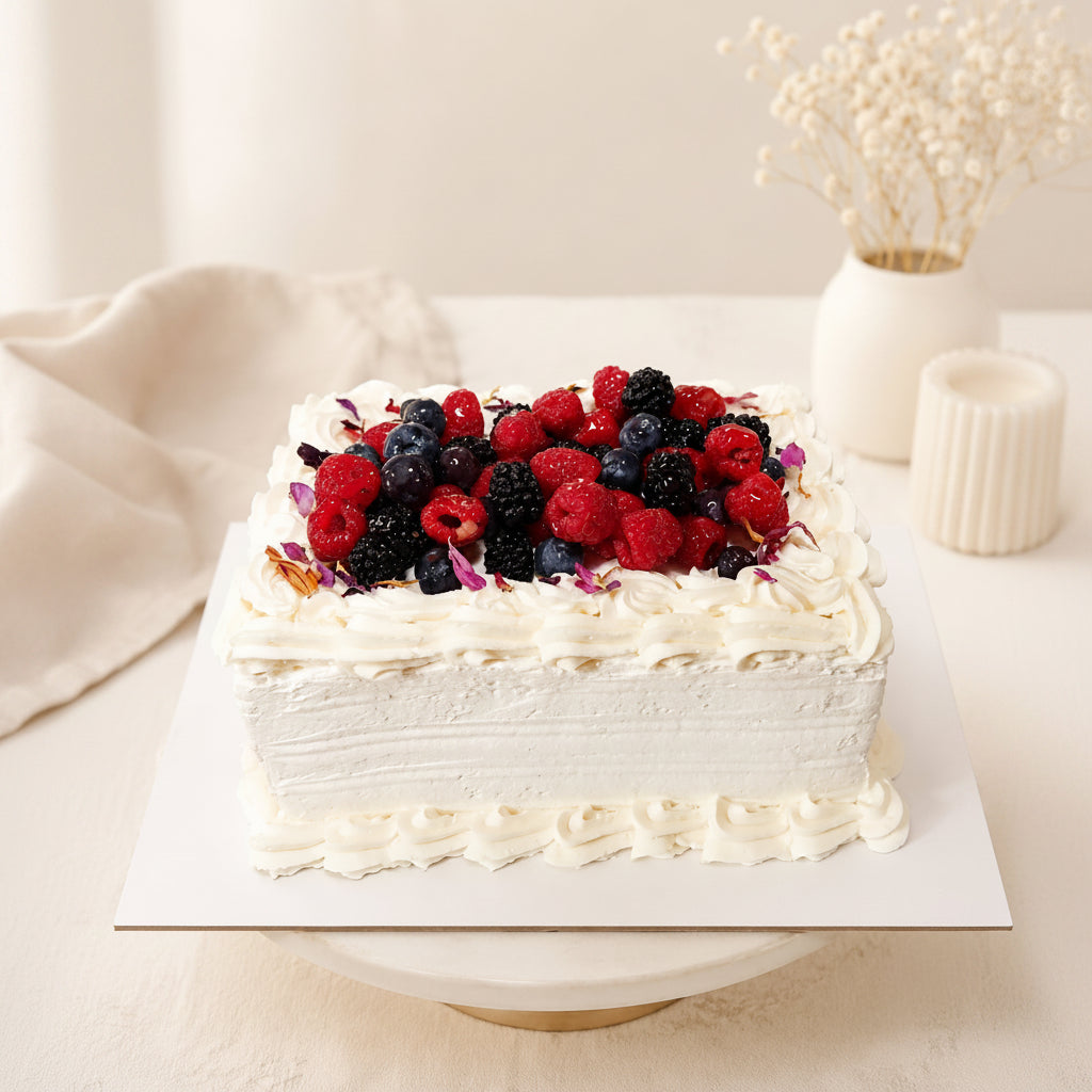 Torta Elegante con Frutti Rossi – Creazione Personalizzata